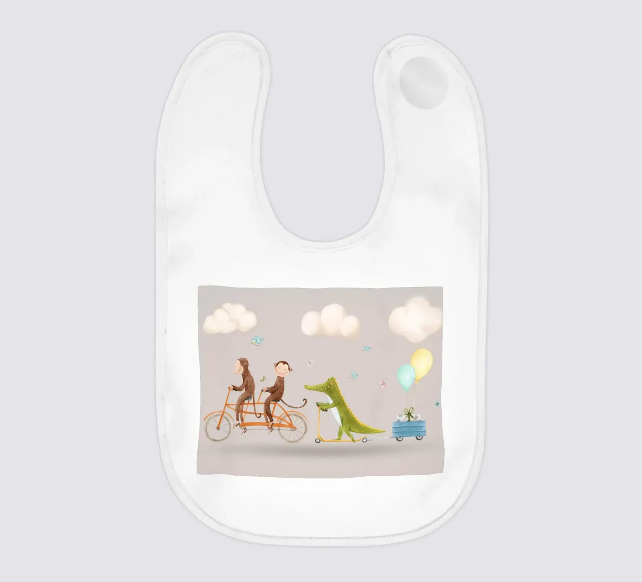 Avventura con i compagni di bicicletta bavaglino da Doodle Dreams Art