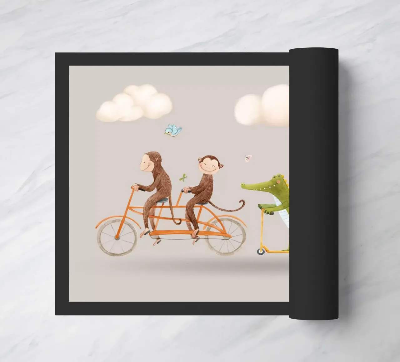 Avventura con i compagni di bicicletta zerbino da Doodle Dreams Art