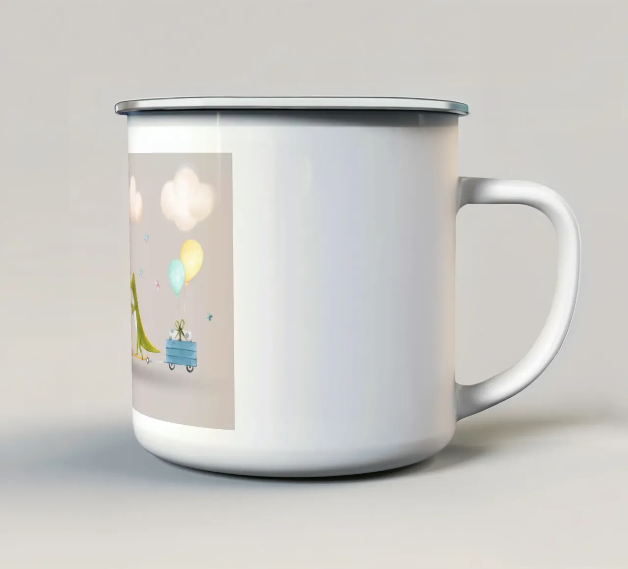 Avventura con i compagni di bicicletta tazza in smalto da Doodle Dreams Art
