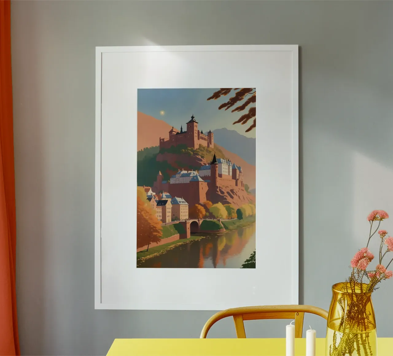 Heidelberg in autunno | Impianto 1 carta hahnemühle da AlbertKlee