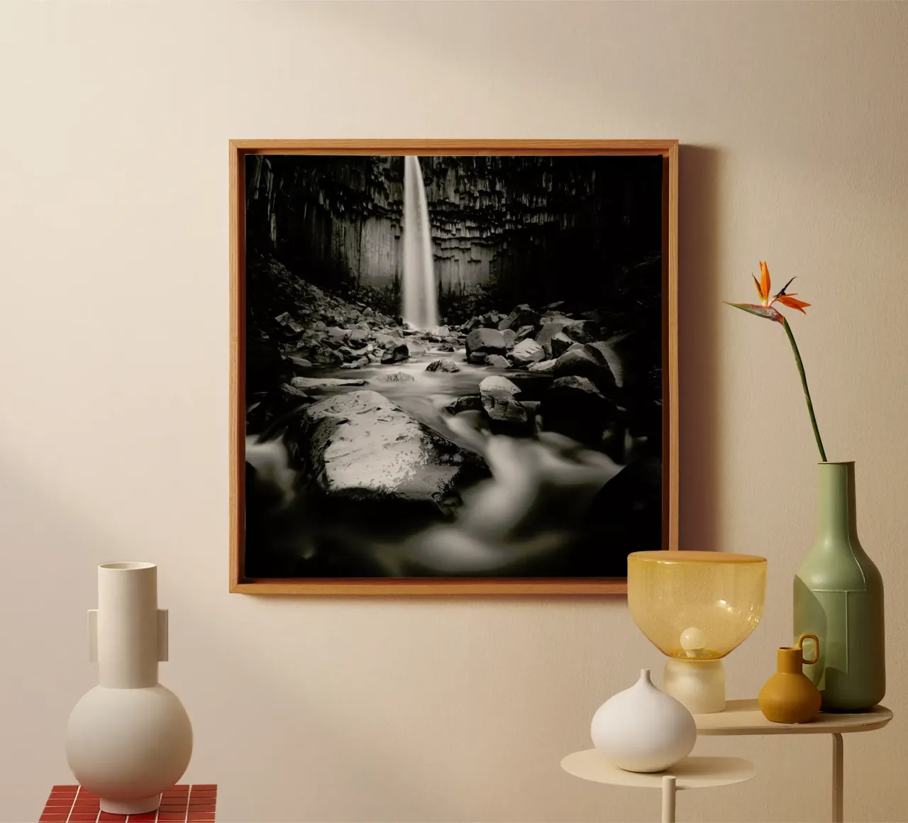Svartifoss canvas met Baklijst van Håggard Photography | Ronny Behnert