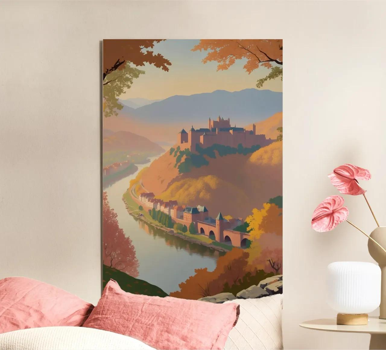 Heidelberg in autunno | Werk 5 alluminio dibond da AlbertKlee