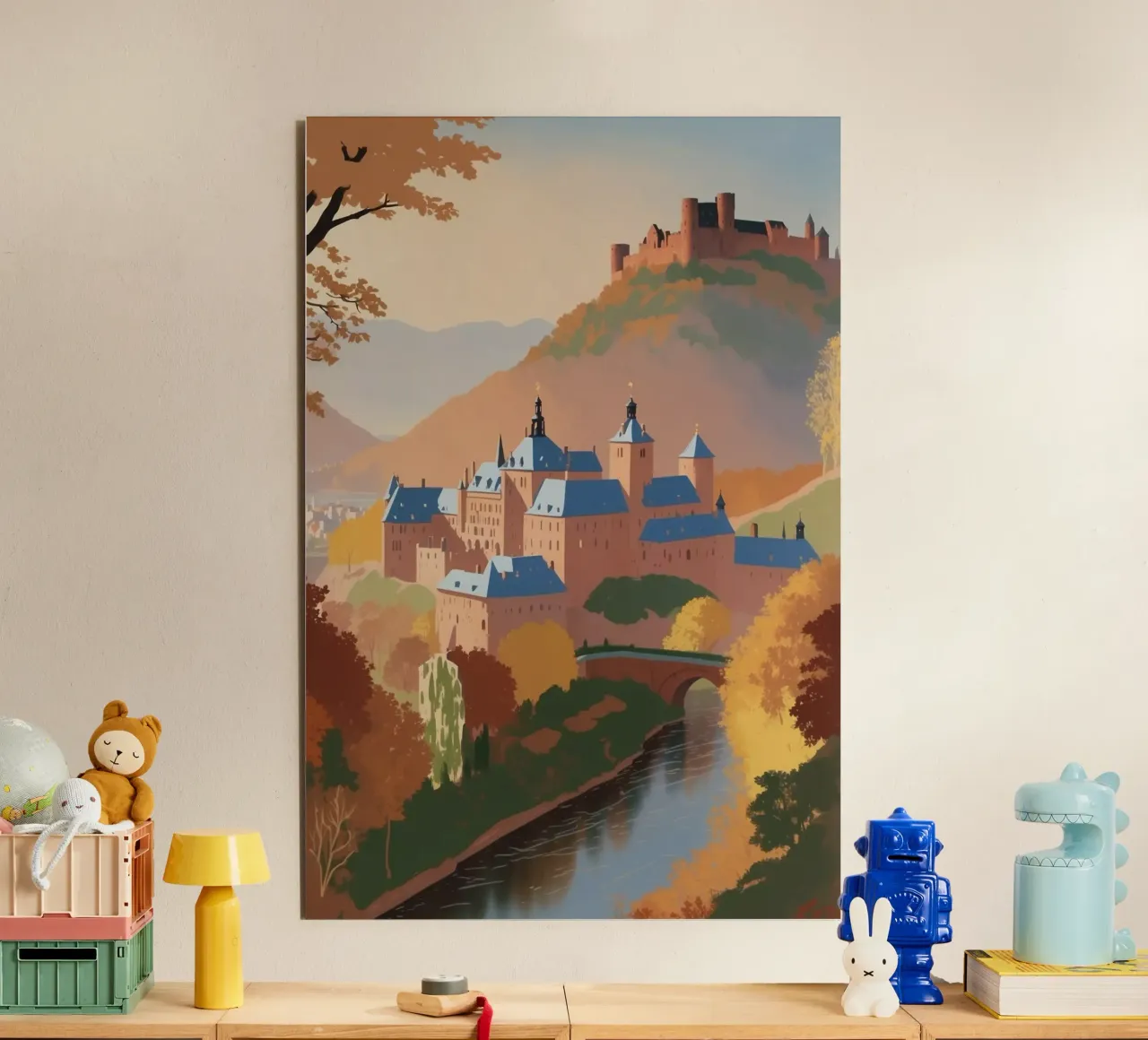 Heidelberg in autunno | Werk 7 alluminio dibond da AlbertKlee