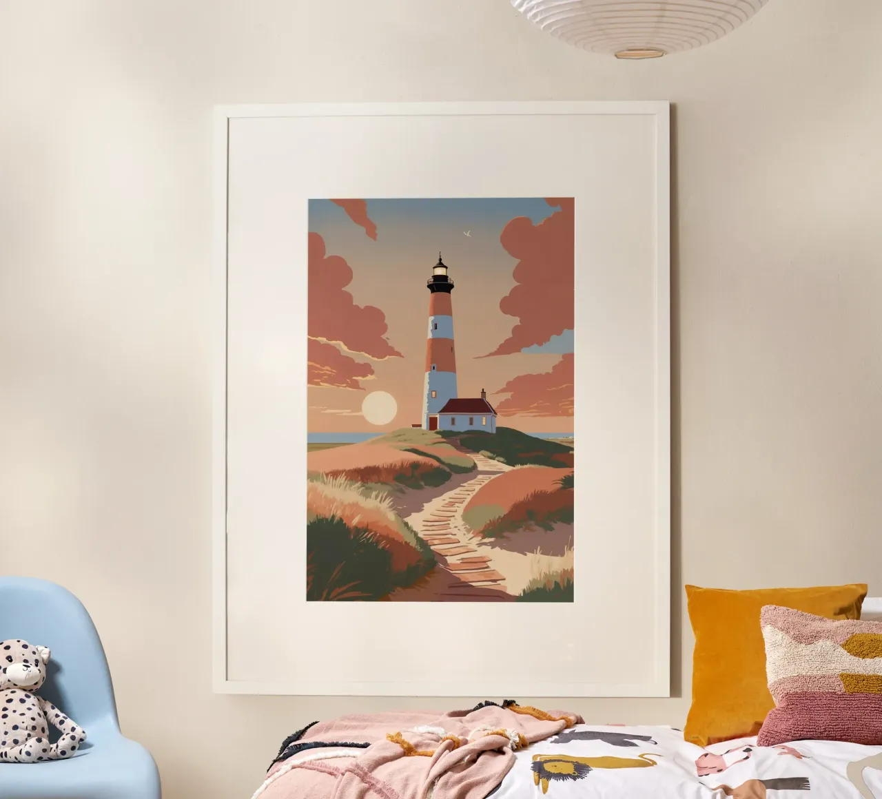Texel in estate | Impianto 1 poster con telaio in legno da AlbertKlee