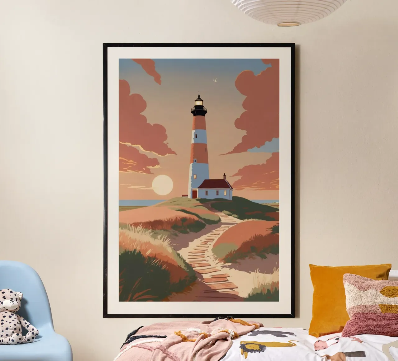 Texel in estate | Impianto 1 poster con telaio in legno da AlbertKlee