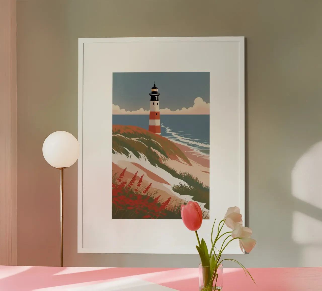 Texel in estate | Impianto 3 poster con telaio in legno da AlbertKlee