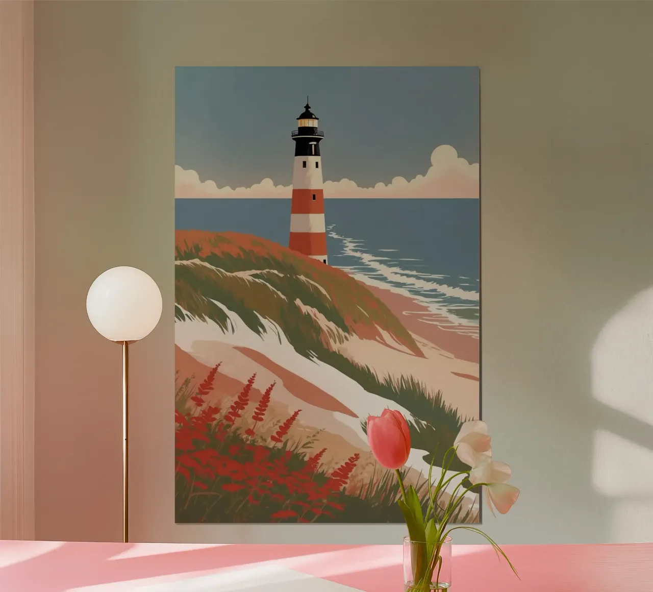 Texel in estate | Impianto 3 poster con telaio in legno da AlbertKlee