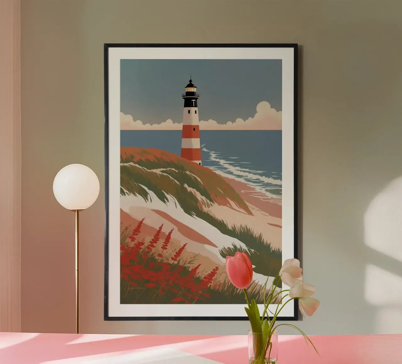 Texel in estate | Impianto 3 poster con telaio in legno da AlbertKlee