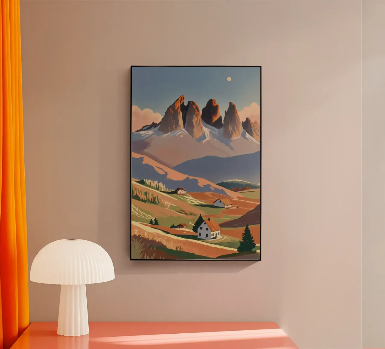 The Three Peaks in autumn | Work 1 acrylic glass by AlbertKlee