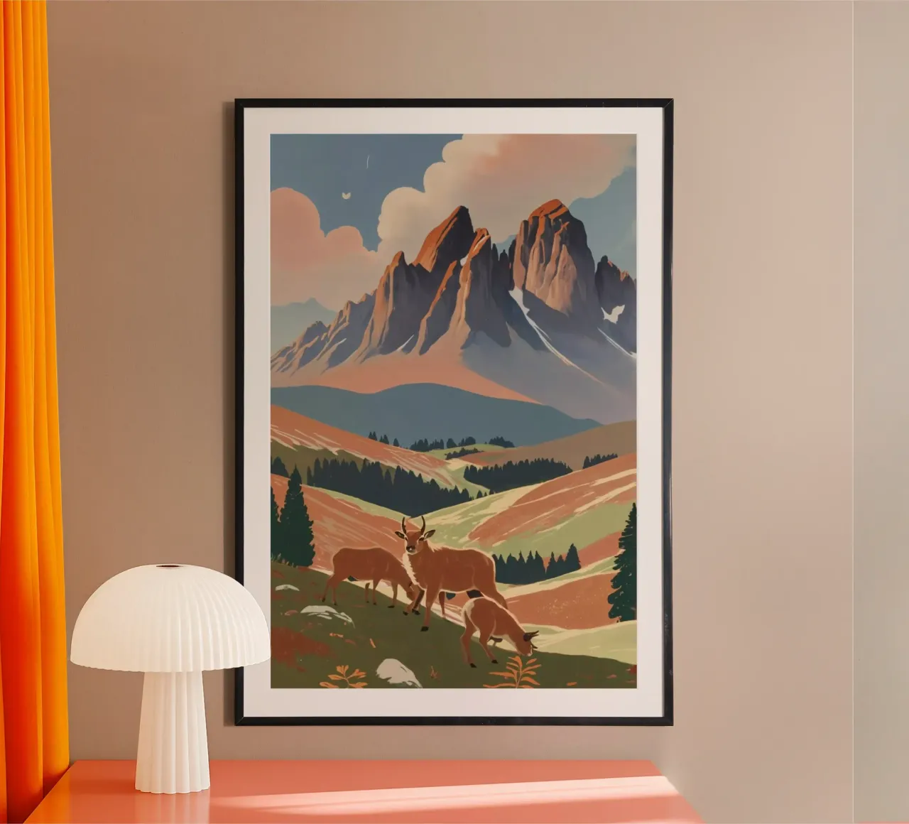 The Three Peaks in autumn | Work 3 poster by AlbertKlee