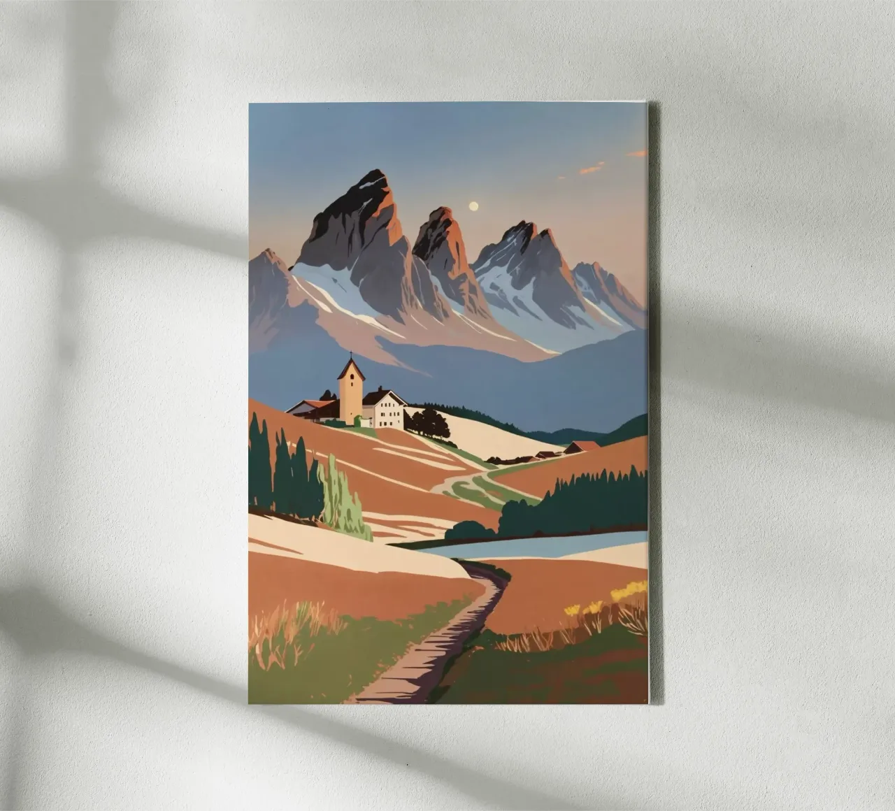 The Three Peaks in autumn | Work 4 canvas with Floater frame by AlbertKlee