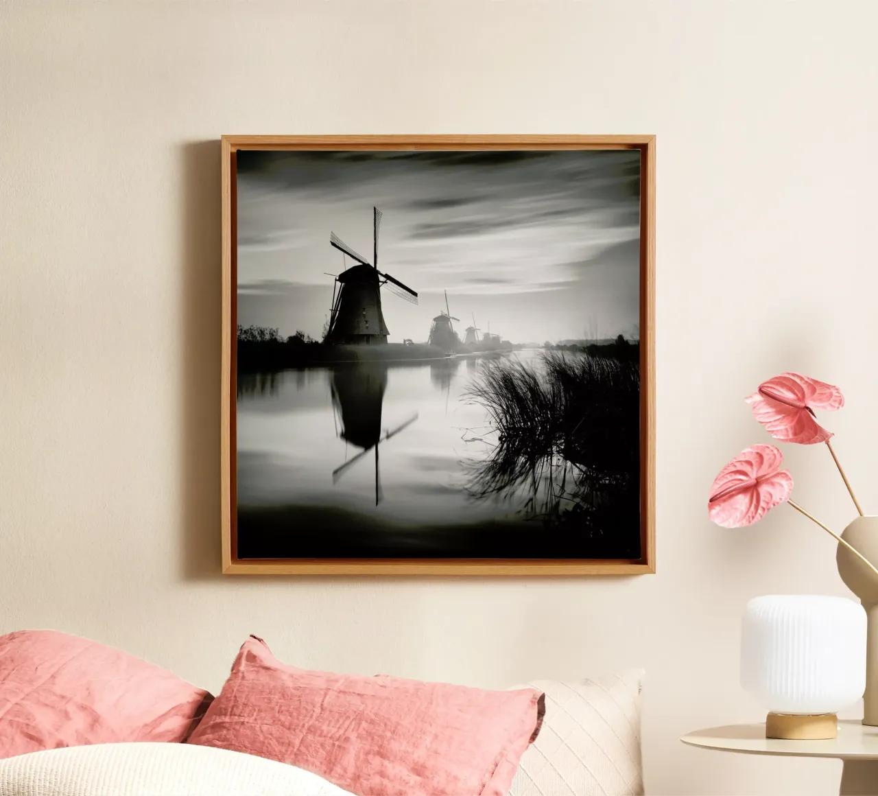 Kinderdijk tela con Cornice a cassetta da Håggard Photography | Ronny Behnert