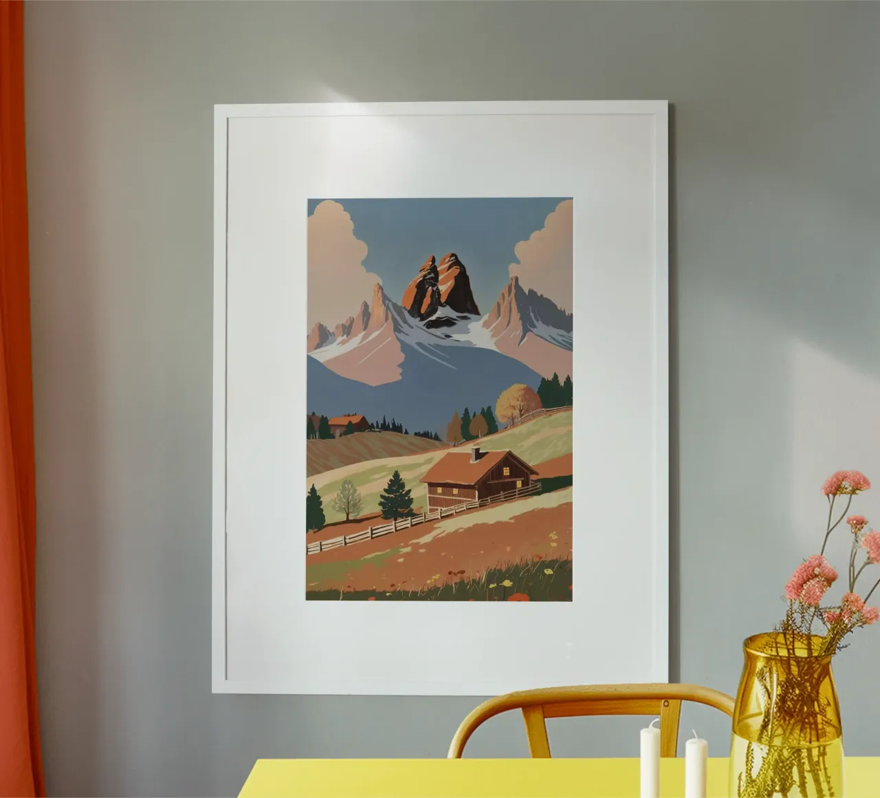 The Three Peaks in autumn | Werk 5 poster by AlbertKlee