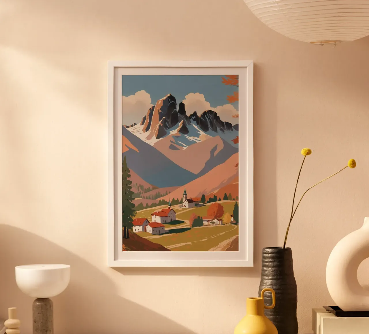 Three Peaks in autumn | Work 9 poster by AlbertKlee