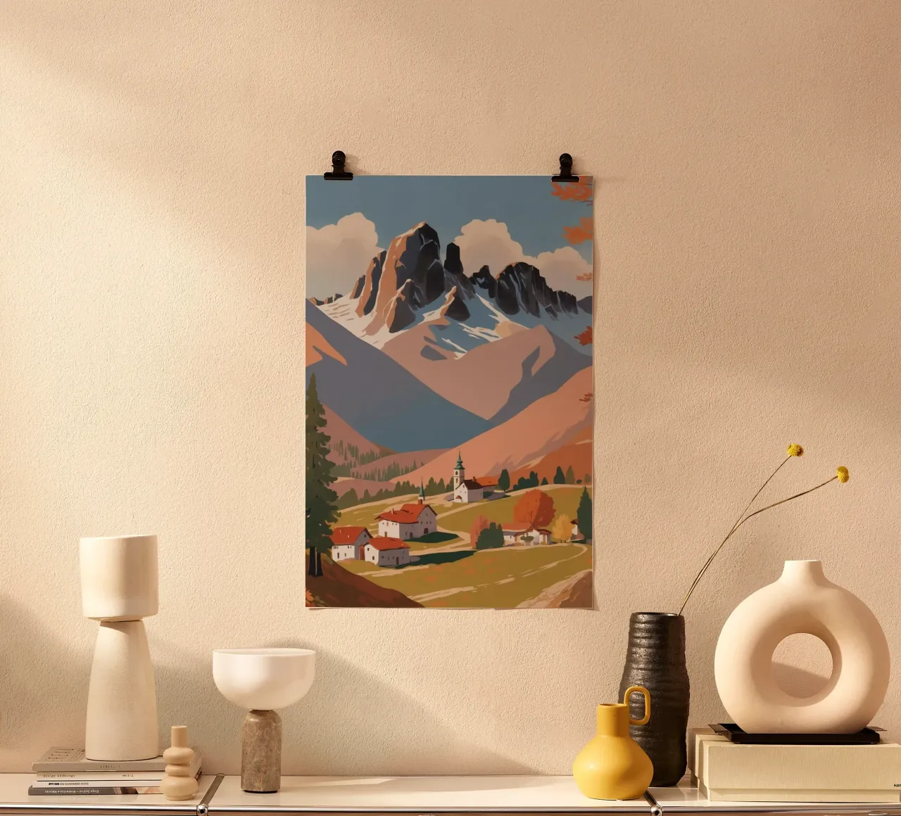 Three Peaks in autumn | Work 9 poster by AlbertKlee