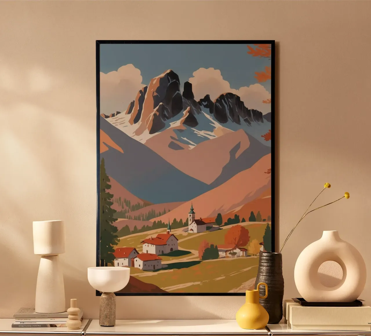 Three Peaks in autumn | Work 9 poster by AlbertKlee