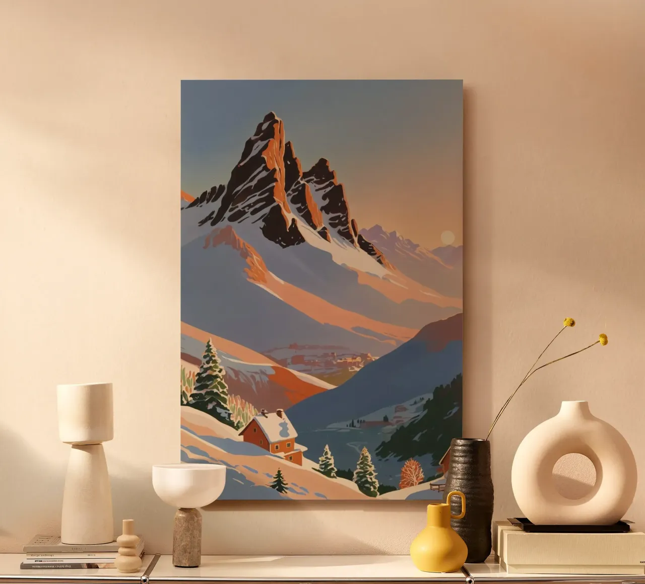 Three Peaks in winter | Work 1 alu-dibond by AlbertKlee