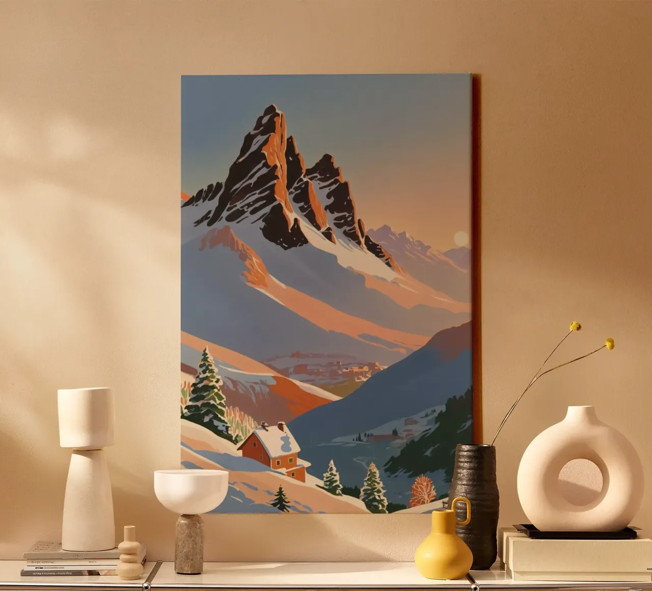 Three Peaks in winter | Work 1 canvas by AlbertKlee