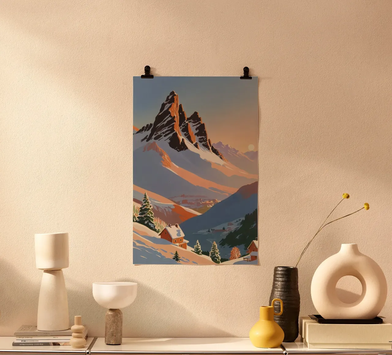 Three Peaks in winter | Work 1 poster by AlbertKlee