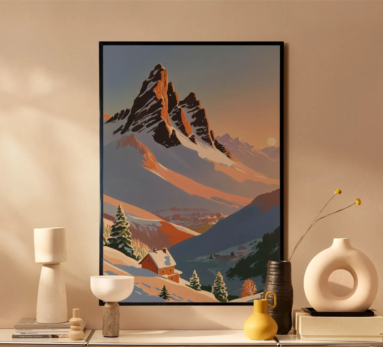 Three Peaks in winter | Work 1 poster by AlbertKlee