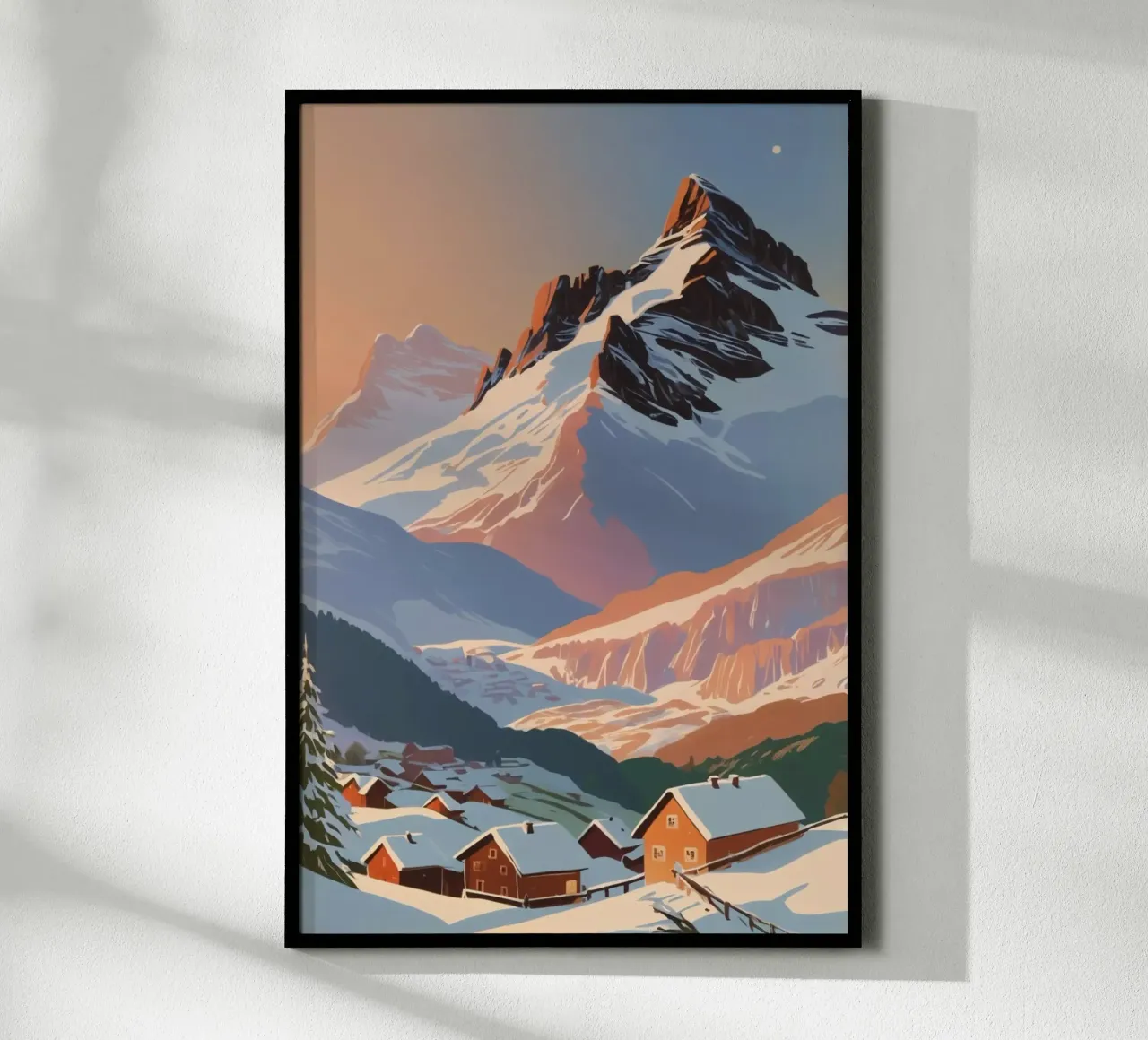 Le Tre Cime in inverno | Lavoro 2 poster con telaio in plastica da AlbertKlee