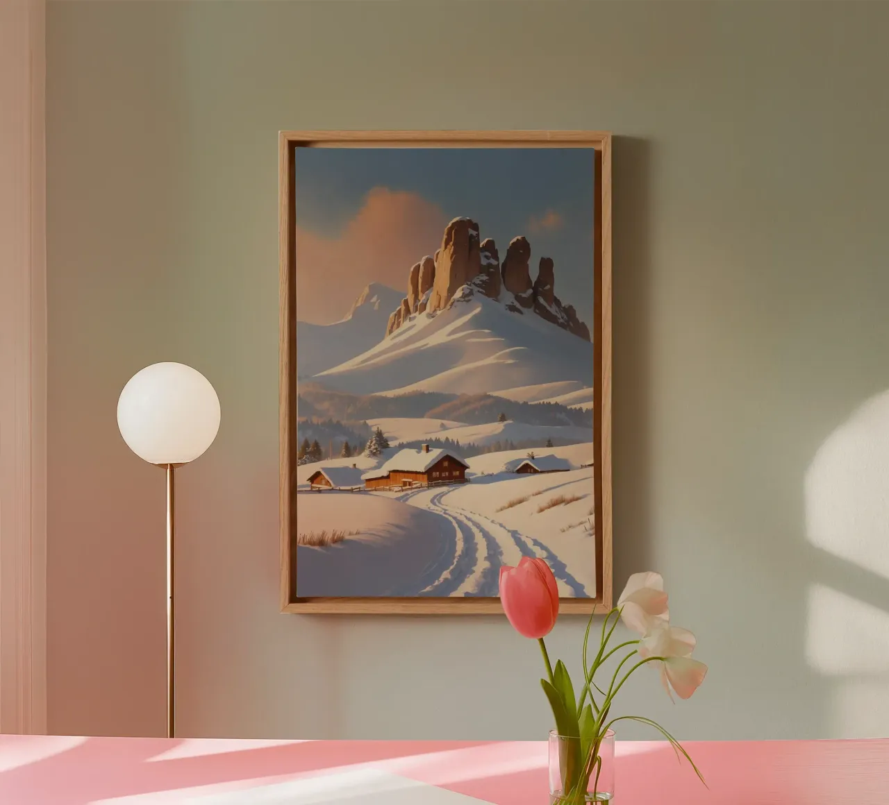 L'Alpe di Siusi in un paesaggio invernale meraviglioso | Impianto 1 tela da AlbertKlee
