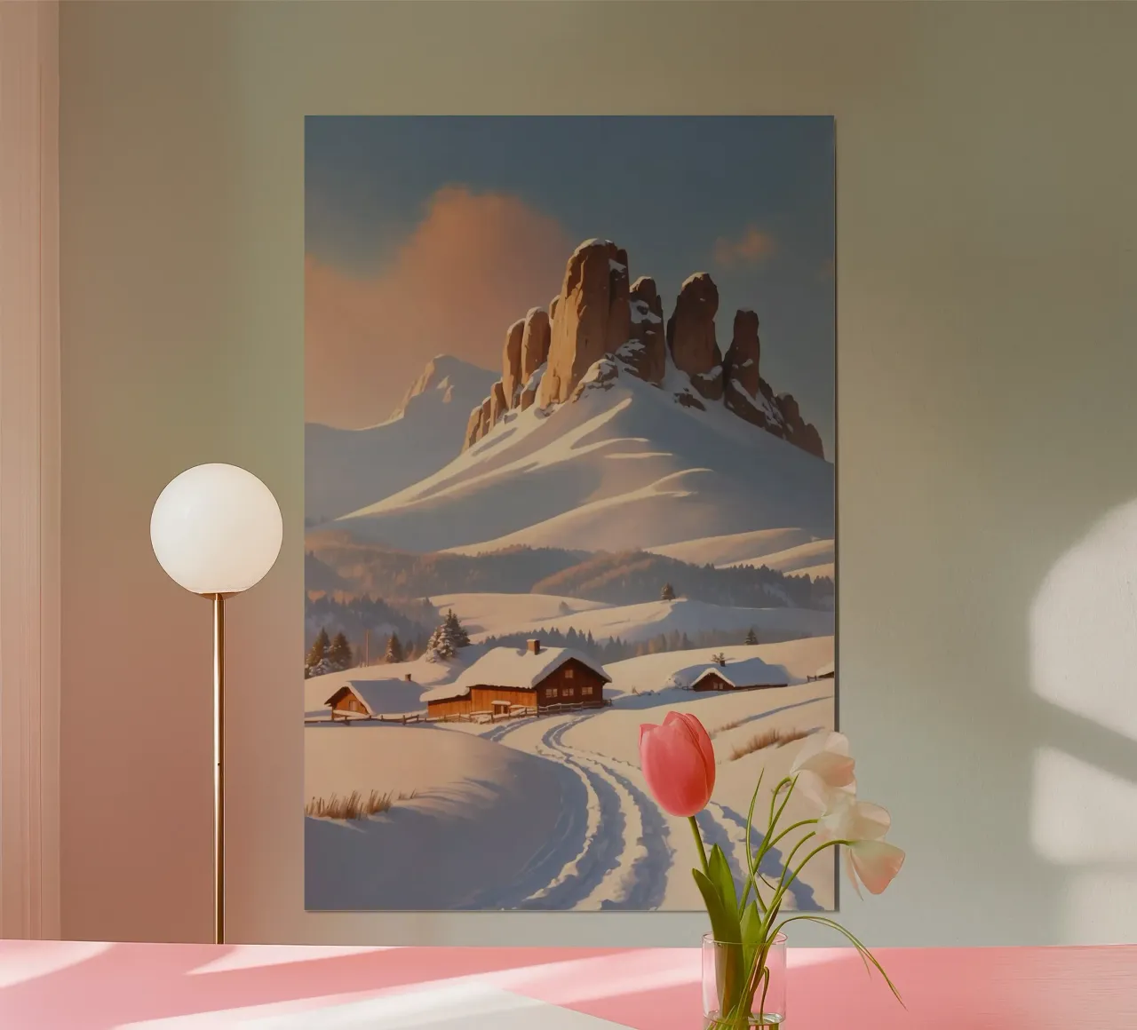 L'Alpe di Siusi in un paesaggio invernale meraviglioso | Impianto 1 carta hahnemühle da AlbertKlee