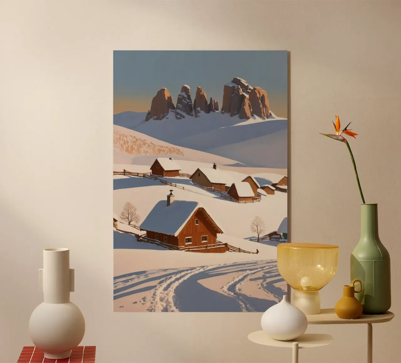 Idillio invernale sull'Alpe di Siusi | Werk 3 plexiglass da AlbertKlee