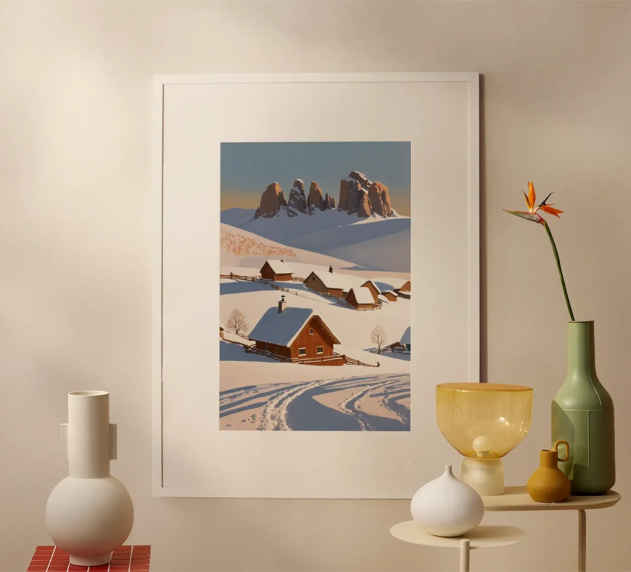 Idillio invernale sull'Alpe di Siusi | Werk 3 carta hahnemühle da AlbertKlee