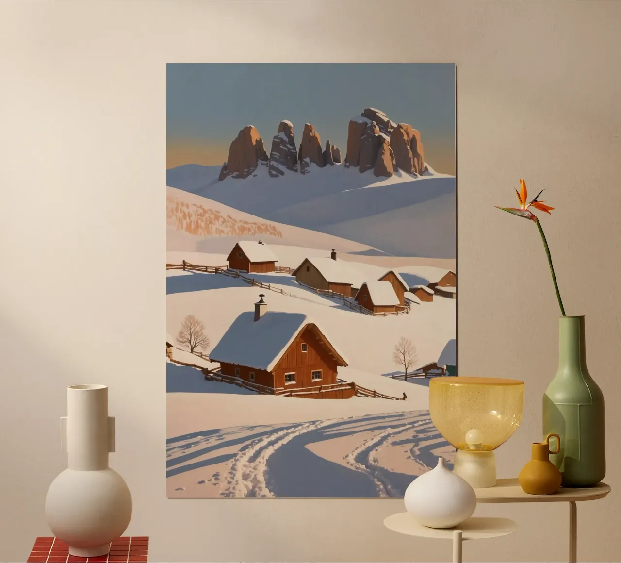 Idillio invernale sull'Alpe di Siusi | Werk 3 carta hahnemühle da AlbertKlee