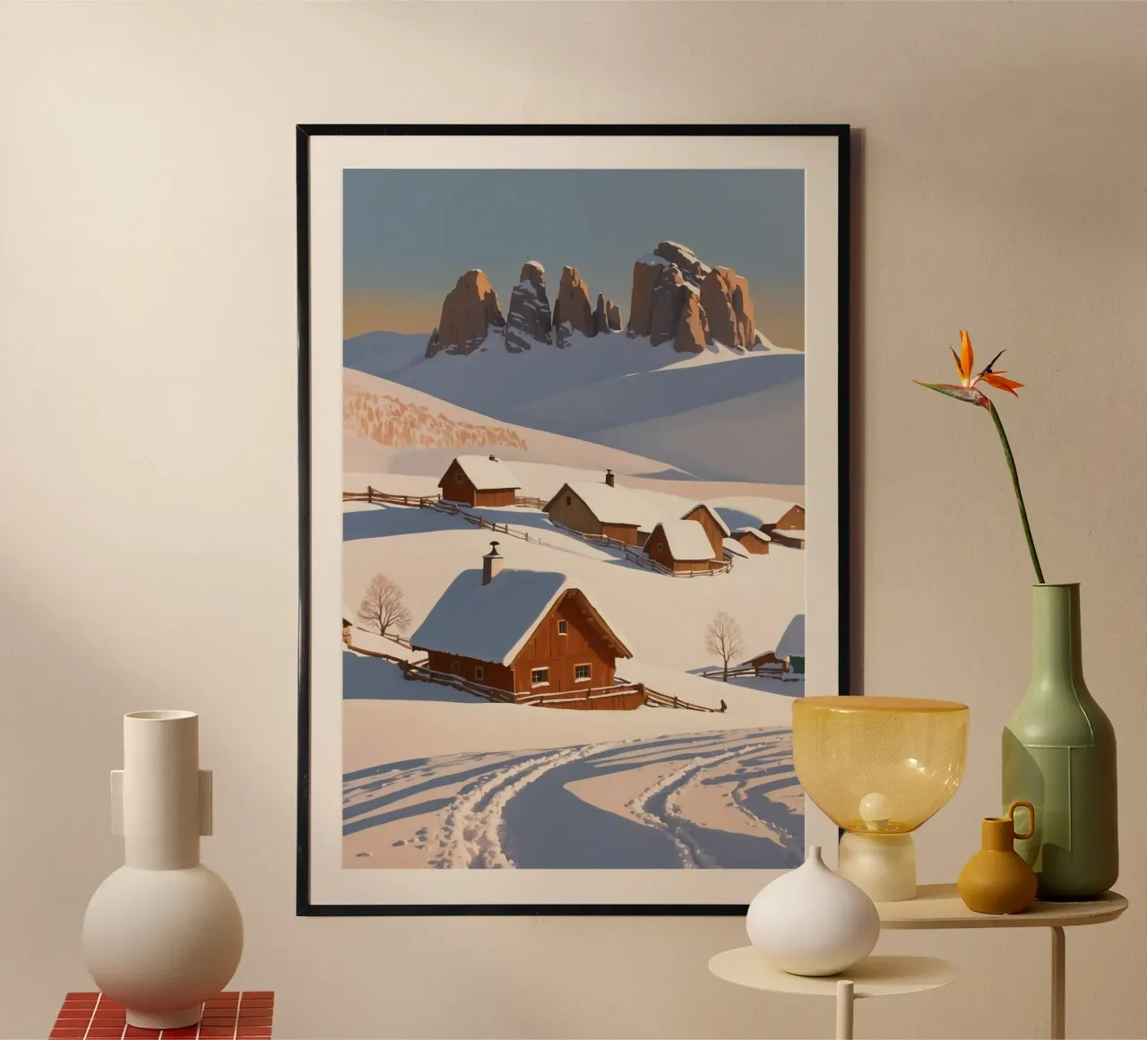 Idillio invernale sull'Alpe di Siusi | Werk 3 carta hahnemühle da AlbertKlee