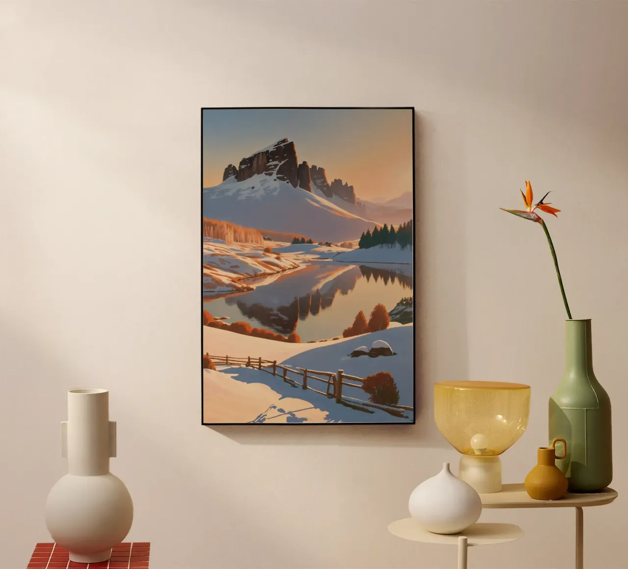 Paesaggio invernale sull'Alpe di Siusi | Werk 4 plexiglass da AlbertKlee