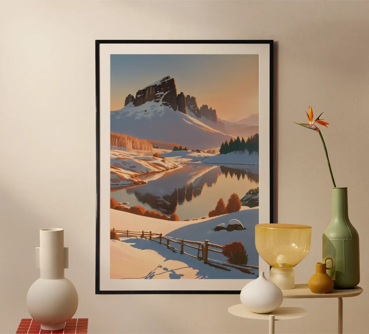 Winter landscape on the Seiser Alm | Werk 4 poster by AlbertKlee
