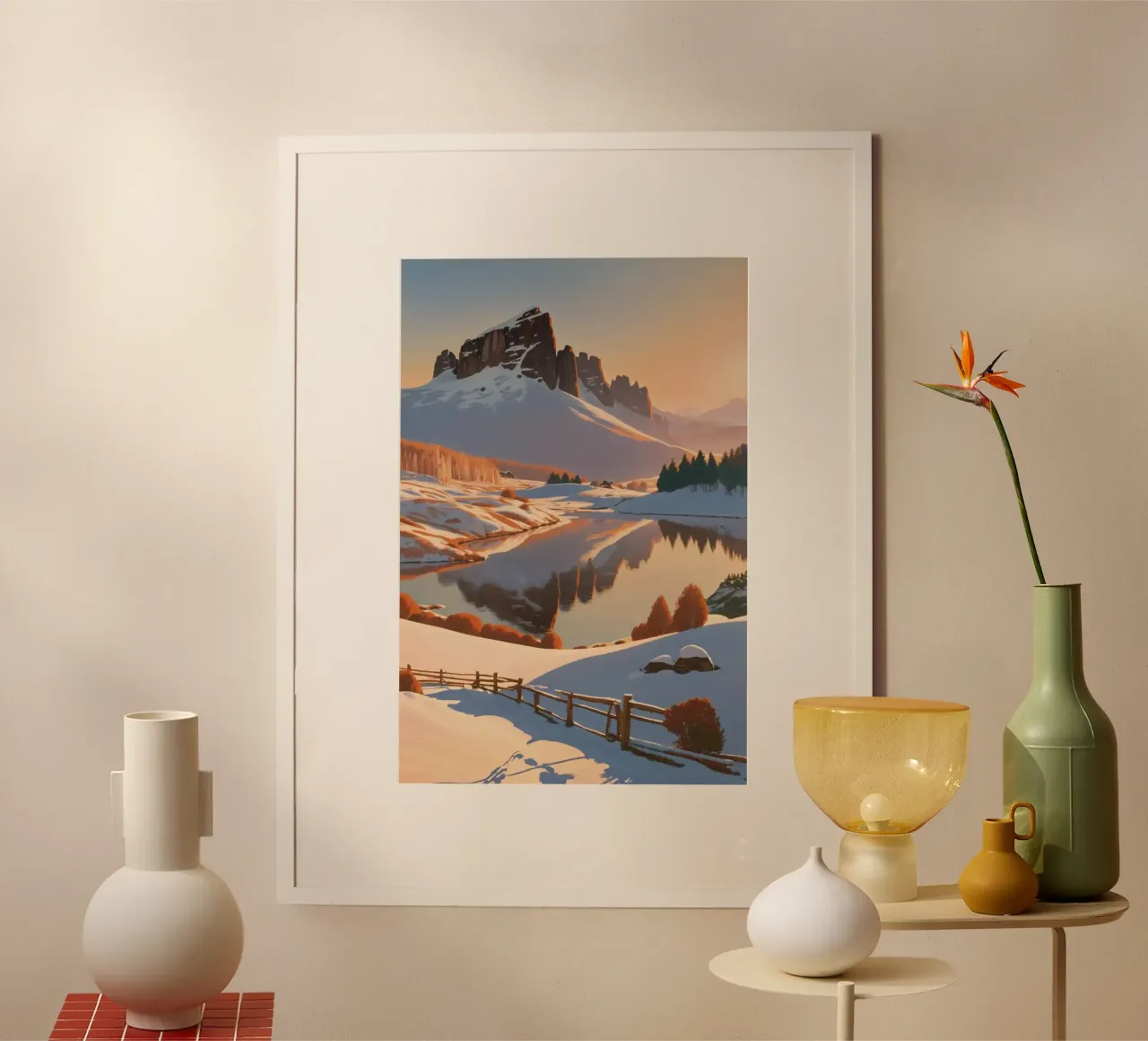 Winter landscape on the Seiser Alm | Werk 4 poster by AlbertKlee