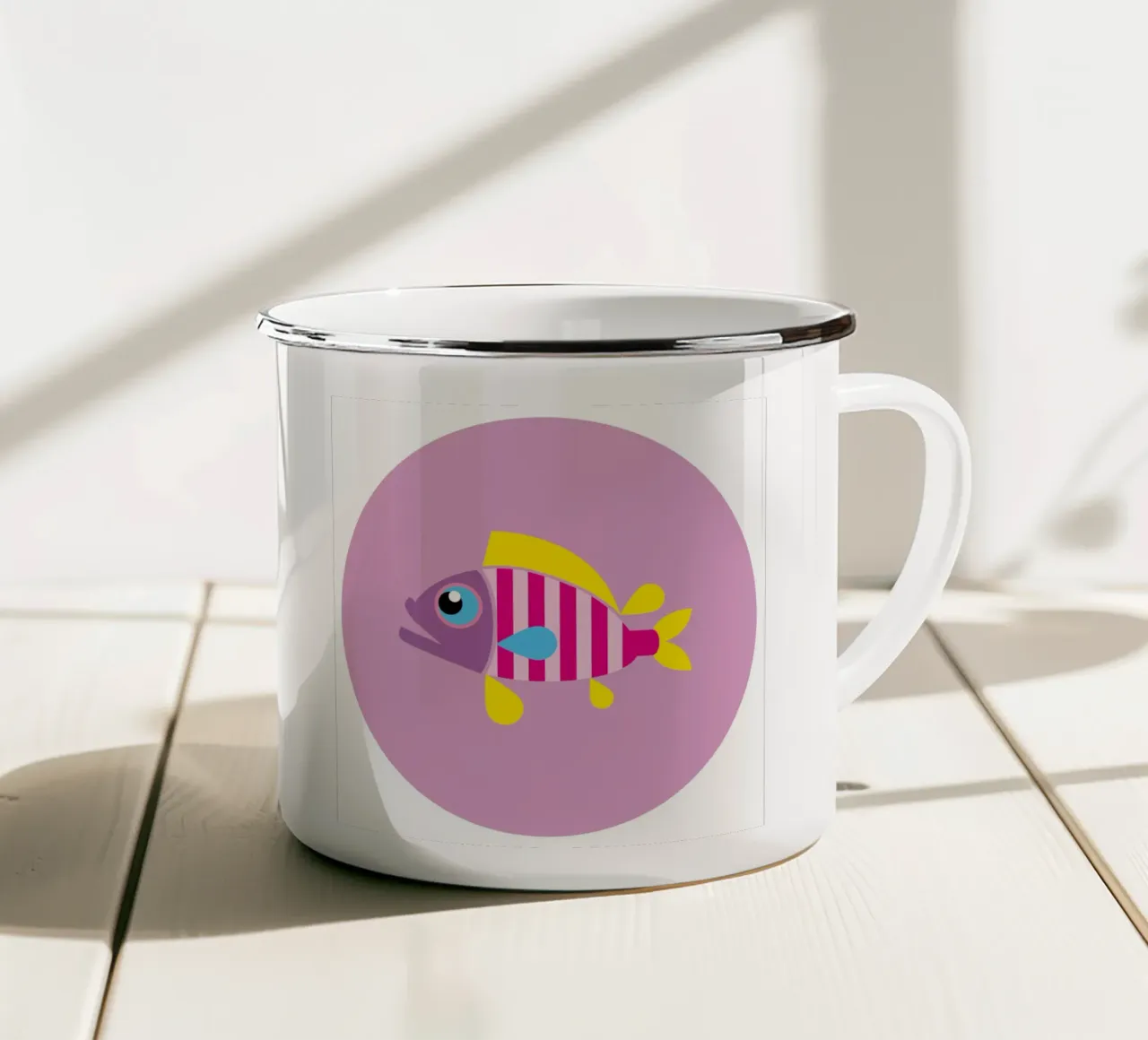Pesce corallo tazza in smalto da Looks n Brains