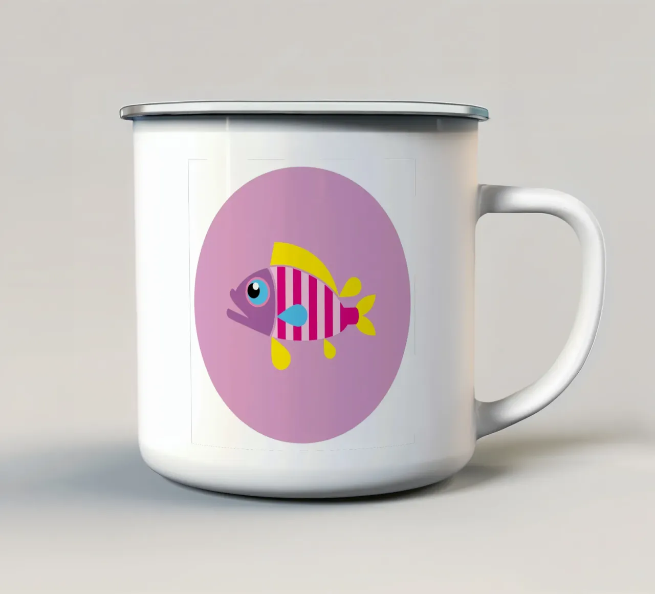 Pesce corallo tazza in smalto da Looks n Brains