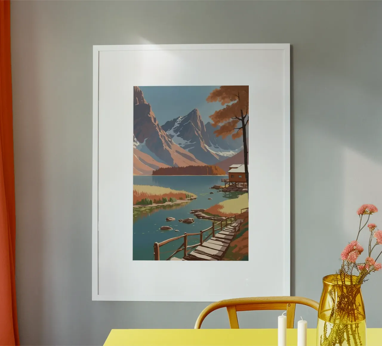 Autumnal tranquillity at Lake Braies | Werk 3 poster by AlbertKlee