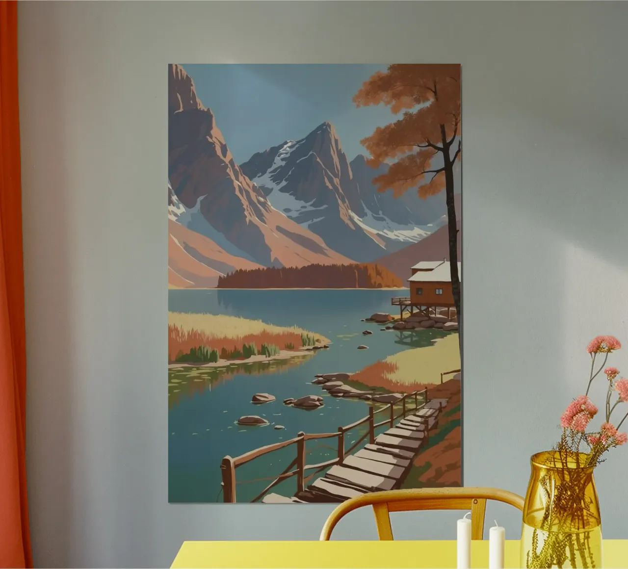 Autumnal tranquillity at Lake Braies | Werk 3 poster by AlbertKlee