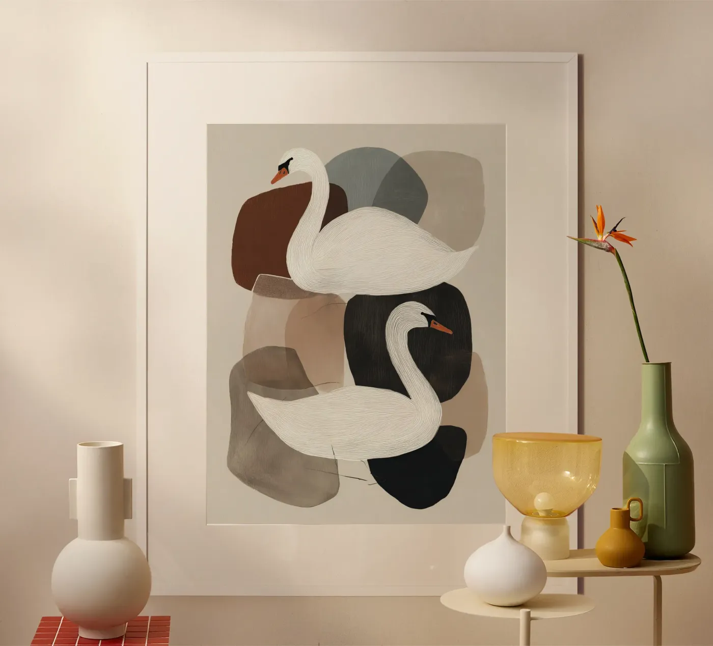 Two Swans poster by ThingDesign