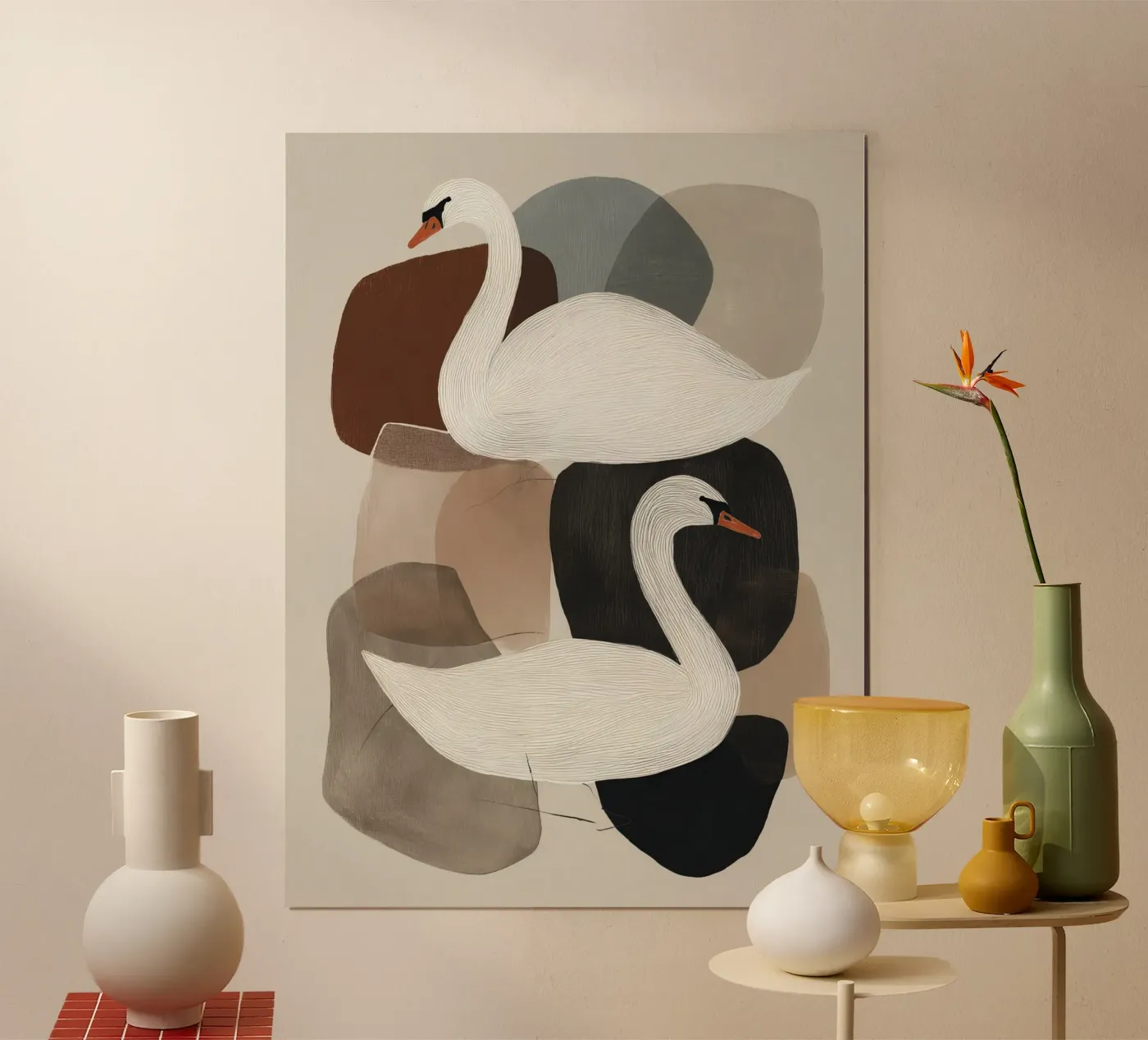 Two Swans poster by ThingDesign