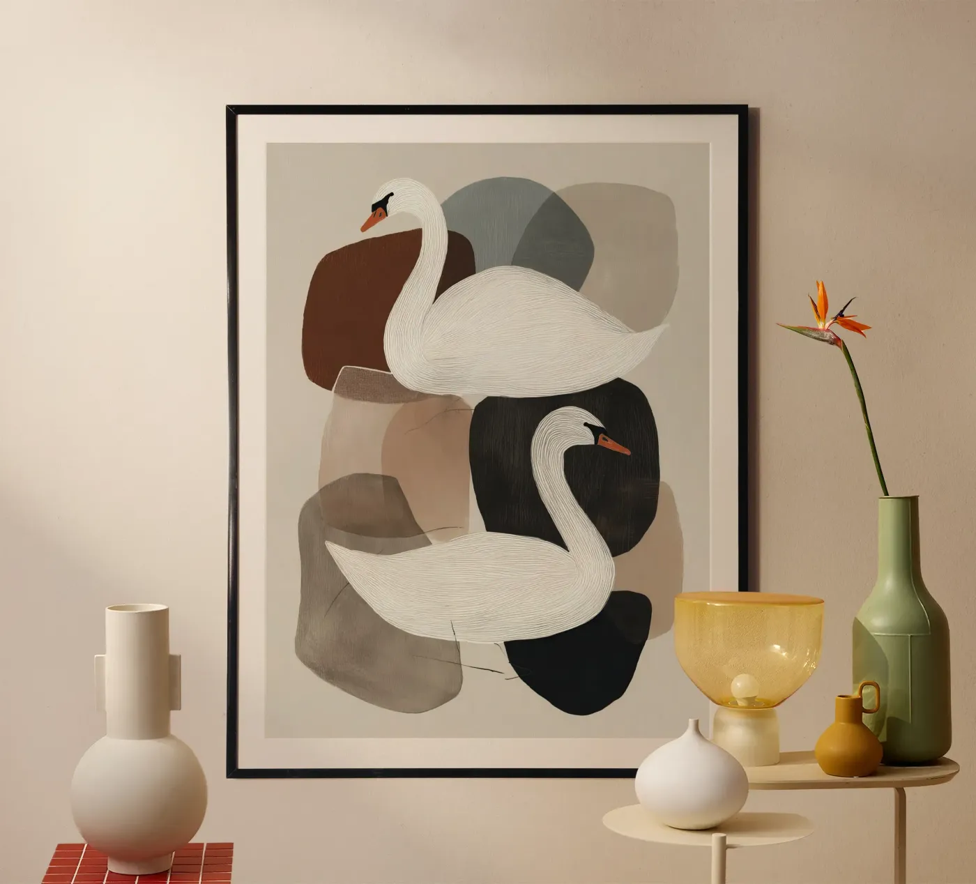 Two Swans poster by ThingDesign