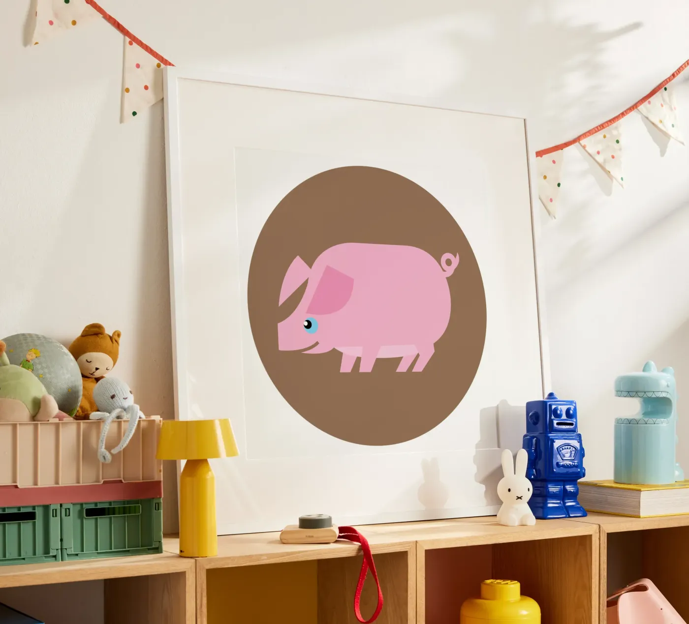 Pig Poster von Looks n Brains