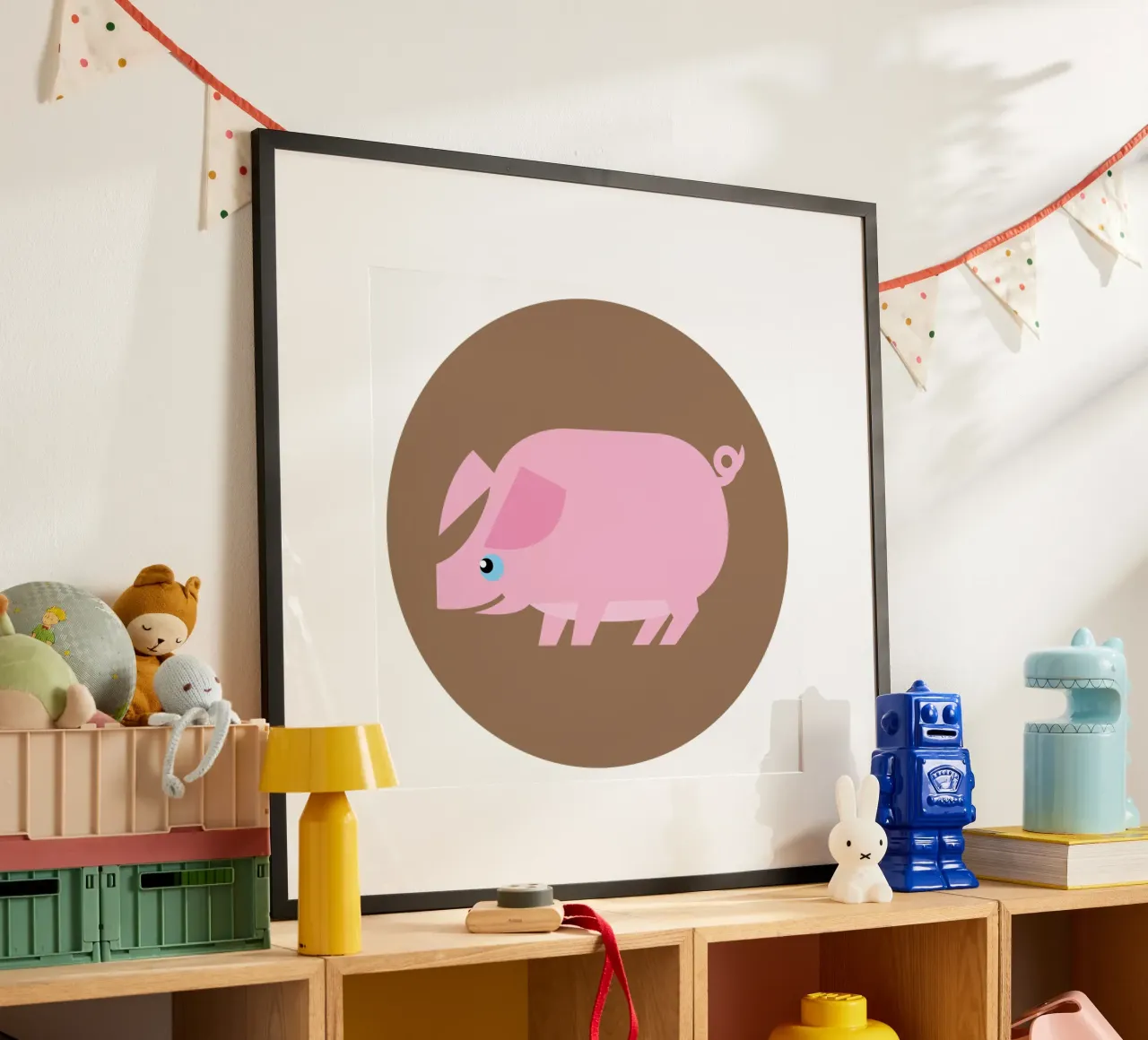 Pig poster by Looks n Brains