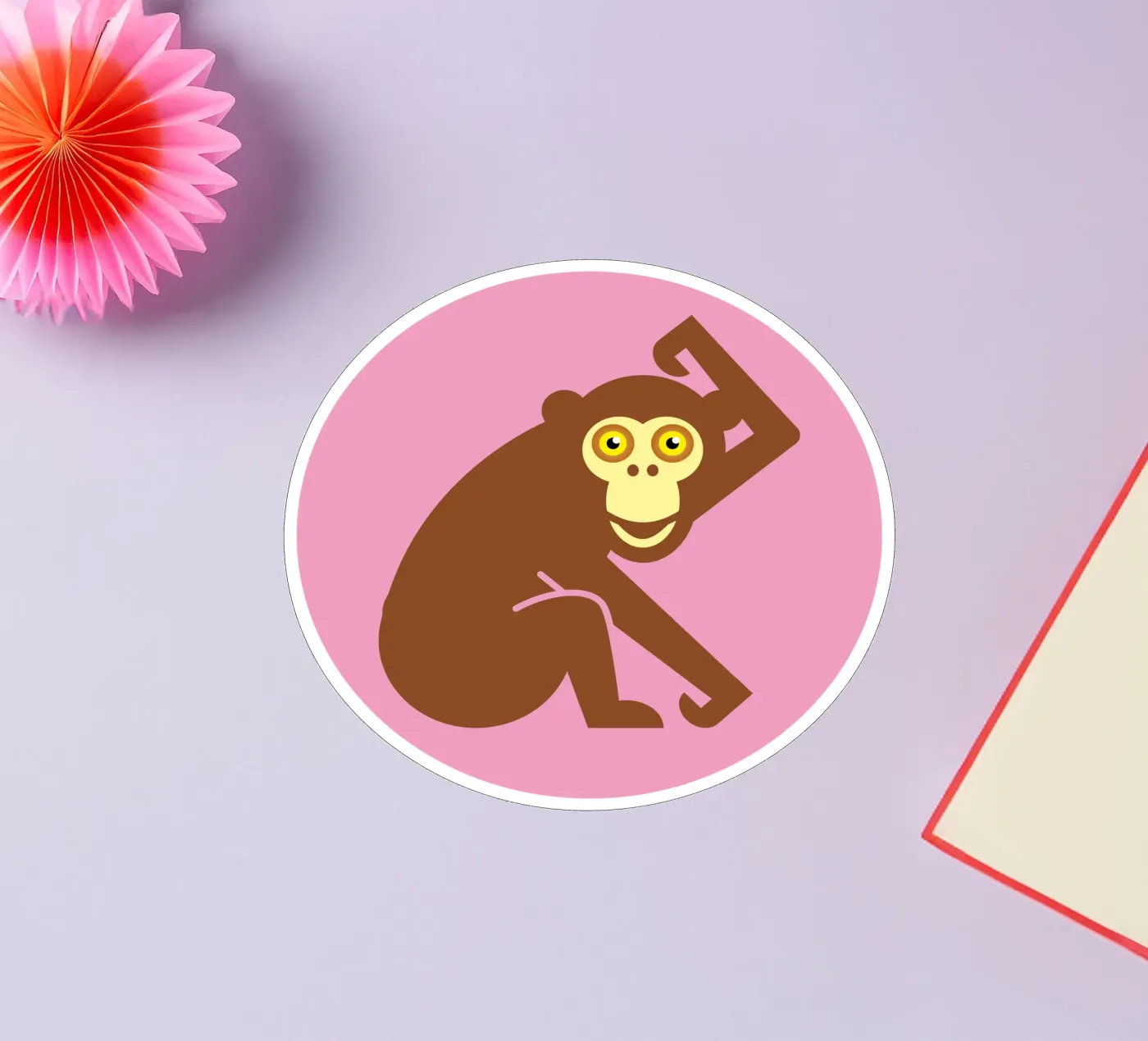 Affe sticker van Looks n Brains