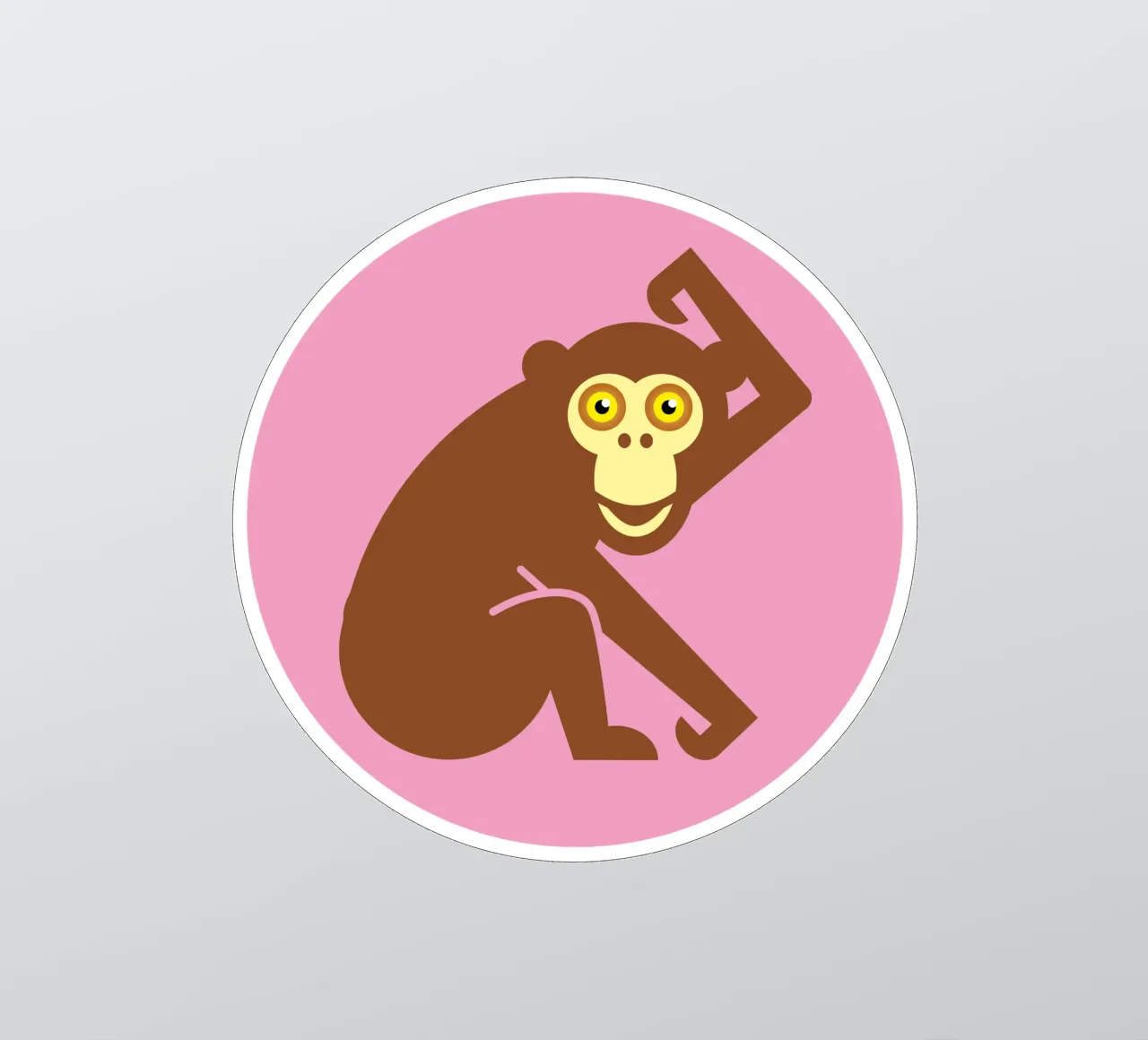 Affe sticker van Looks n Brains