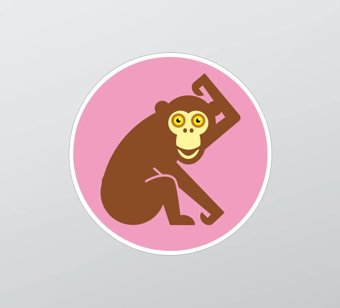 Affe sticker van Looks n Brains