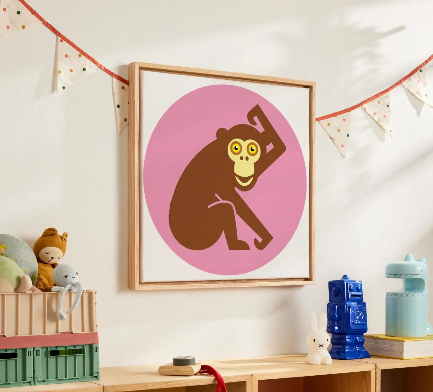 Affe canvas van Looks n Brains