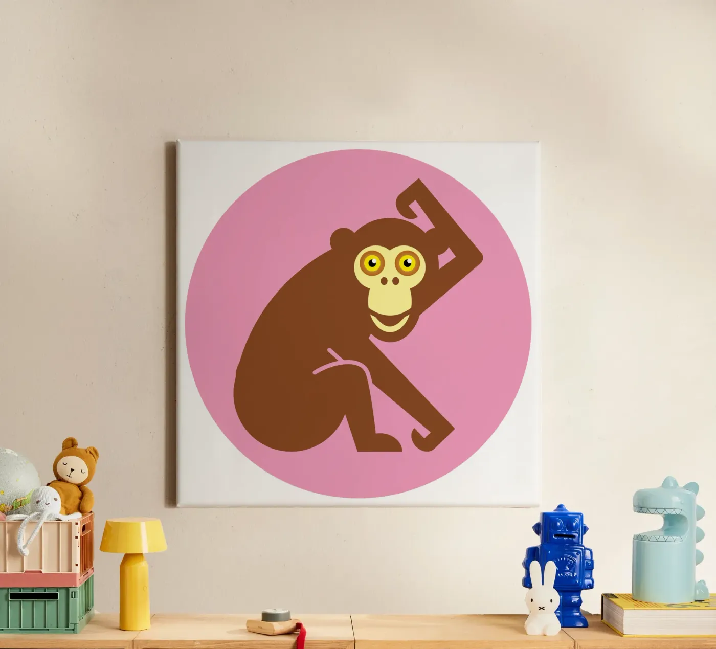 Affe canvas van Looks n Brains