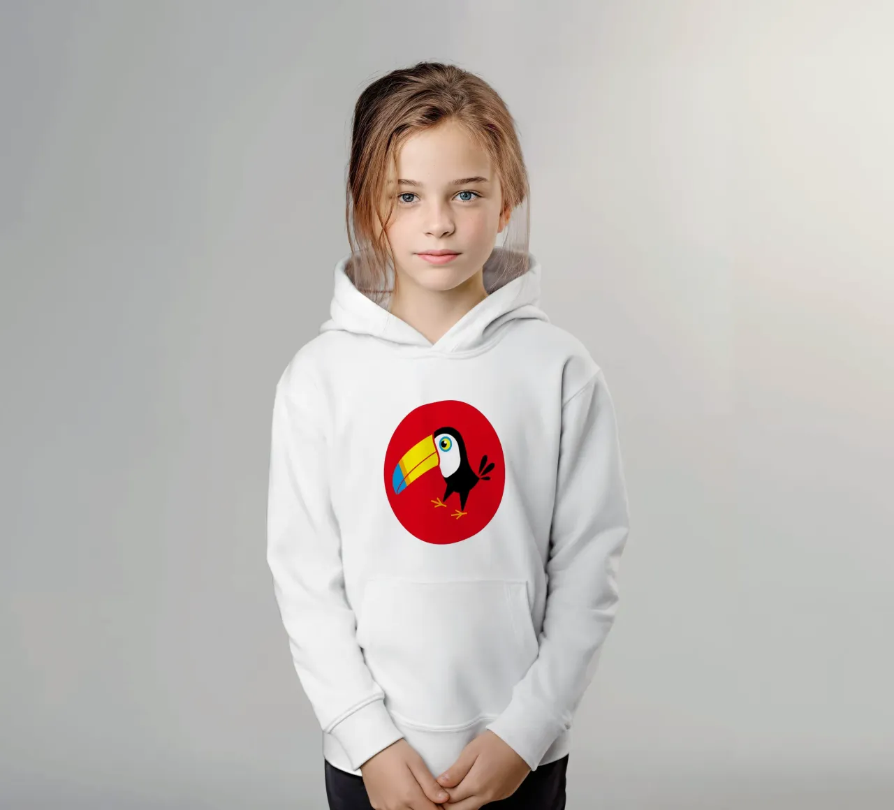 Tukan felpa bambino con cappuccio da Looks n Brains