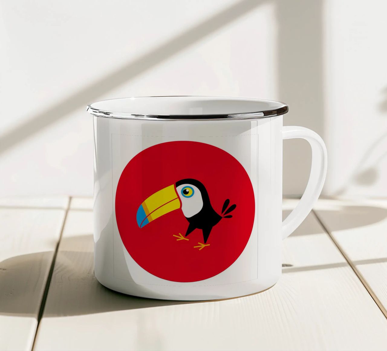 Tukan tazza in smalto da Looks n Brains